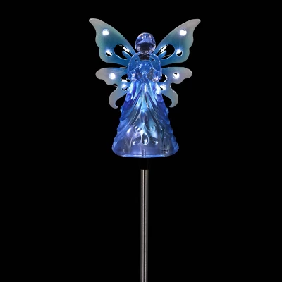 33.85" Acrylic Solar Angel Stake Blue - Exhart 11 33.85" Acrylic Solar Angel Stake Blue - Exhart - Image 9