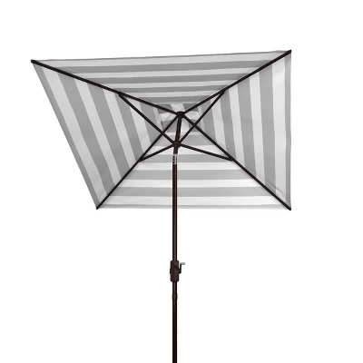 7.5' Square Iris Fashion Line Umbrella Navy/White - Safavieh 4 7.5' Square Iris Fashion Line Umbrella Navy/White - Safavieh - Image 2