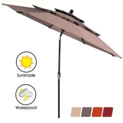 Tangkula Outdoor Auto-tilt Patio Market Umbrella W/ Double Vented 23 Tangkula Outdoor Auto-tilt Patio Market Umbrella W/ Double Vented -Outdoor Decoration Store GUEST cce72a47 a644 47d7 a68d 644010dbbced