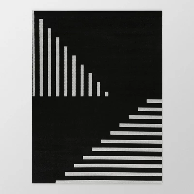 Geo Grace Indoor/Outdoor Rug - Black/White - Project 62™ 7 Geo Grace Indoor/Outdoor Rug - Black/White - Project 62™ - Image 5