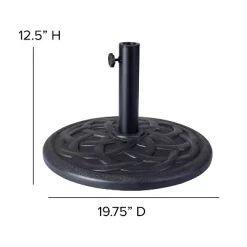 Flash Furniture Kona Universal Cement Patio Umbrella Base With Weatherproof Plastic Polymer Coating - 19.25" Diameter -Outdoor Decoration Store GUEST ce91eac7 9365 4765 8ed6 985923bdafd4