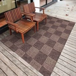 6' X 8' Sisal Outdoor Rug Brown/Black - Foss Floors -Outdoor Decoration Store GUEST ced6e751 b80f 4a19 ac23 8071f34d9270