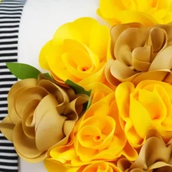 18" X 18" Striped Floral Roses Decorative Patio Throw Pillow - Edie@Home -Outdoor Decoration Store GUEST cf4531ad a75c 4b6a b098 c75e637485f0