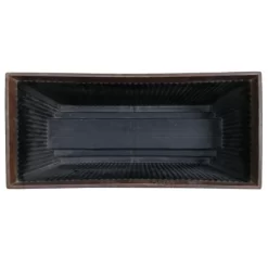 Southern Patio 24 Inch Westlake Outdoor Rectangular Deck Rail Textured Resin Garden Flower Herb Planter W/ Sun Protectors, Rustic Galvanized -Outdoor Decoration Store GUEST cf4541c6 3ce2 4bf1 90d0 ee3365f5d90c