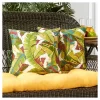 Set Of 2 Palm Leaves Multi Outdoor Square Throw Pillows - Kensington Garden -Outdoor Decoration Store GUEST cf5e704f 69cb 4b29 b1f5 0f9f4c06c881
