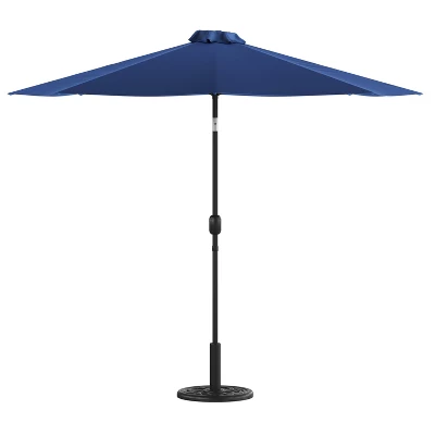 Emma And Oliver Bundled Set - 9 FT Round Umbrella & Universal Cement Waterproof Base 14 Emma And Oliver Bundled Set - 9 FT Round Umbrella & Universal Cement Waterproof Base - Image 12