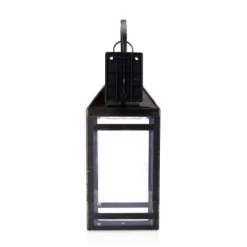 Solar Portable Hanging Outdoor Lantern With Hanger Black - Techko Maid