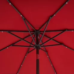 9' X 9' Solar LED Patio Umbrella With Tilt Adjustment And Crank Lift Red - Wellfor 21 9' X 9' Solar LED Patio Umbrella With Tilt Adjustment And Crank Lift Red - Wellfor -Outdoor Decoration Store GUEST d03ca270 ba24 4139 9ef1 53ee47809d99