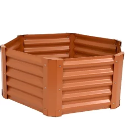 Sunnydaze Decor Sunnydaze Raised Powder-Coated Steel Hexagon Planter Garden Bed Kit For Plants, Flowers, Vegetables And Herbs - 41" W X 16" Deep -Outdoor Decoration Store GUEST d095b718 acf4 4783 ae2d 710095b6c583