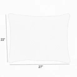 Sunbrella 22" X 27" Canvas Outdoor Corded Back Pillow Granite Gray