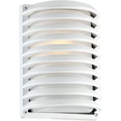 John Timberland Modern Industrial Outdoor Wall Light Fixture White Grid 10" Frosted Glass For Post Exterior Barn Deck House Porch Yard Posts Patio -Outdoor Decoration Store GUEST d0f3962d 4761 472a ac9f fcb2b5c160e8