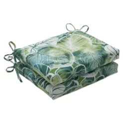 Key Cove Floral 2pc Outdoor Seat Cushion Set Green - Pillow Perfect -Outdoor Decoration Store GUEST d112864d 183a 4b9e bb02 19a40075bbf8