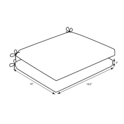 2pk Outdoor Square Edge Seat Cushion Set - Camel/Aqua/Brown/Botanical - Pillow Perfect -Outdoor Decoration Store GUEST d1232497 f033 43d4 90dc a5aba9fa0dbc