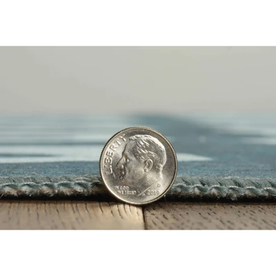 Odessa Washable Outdoor Rug Aqua/Green - Linon 7 Odessa Washable Outdoor Rug Aqua/Green - Linon - Image 5