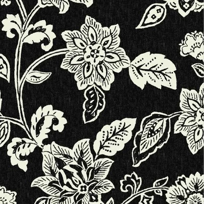 2pk Square Ashland Jacobean Outdoor Throw Pillows Black/White - Arden Selections 5 2pk Square Ashland Jacobean Outdoor Throw Pillows Black/White - Arden Selections - Image 3