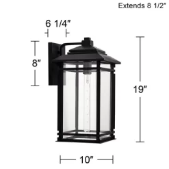 John Timberland North House Mission Outdoor Wall Light Fixture Matte Black Metal 19" Clear Glass For Post Exterior Barn Deck House Porch Yard Patio 15 John Timberland North House Mission Outdoor Wall Light Fixture Matte Black Metal 19" Clear Glass For Post Exterior Barn Deck House Porch Yard Patio -Outdoor Decoration Store GUEST d4656e24 0dd7 429b 95e3 2552b08d9fc2