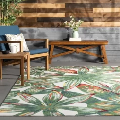 NuLOOM Contemporary Floral Lindsey Indoor/Outdoor Patio Area Rug -Outdoor Decoration Store GUEST d48fec80 feaf 42b6 8ea8 495bd061e853