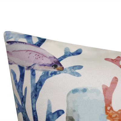 20" X 20" Sealife Beaded & Embroidered Decorative Patio Throw Pillow - Edie@Home 6 20" X 20" Sealife Beaded & Embroidered Decorative Patio Throw Pillow - Edie@Home - Image 4