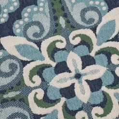 7'10" Round Kaia Medallion Outdoor Rug Blue/Green - Christopher Knight Home -Outdoor Decoration Store GUEST d4d6290d 9214 4085 9a3e f6a6c6f89d5c