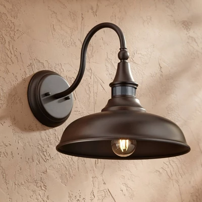 John Timberland Gough Rustic Farmhouse Outdoor Barn Light Fixtures Set Of 2 Bronze Dusk To Dawn Motion Sensor Dark Sky 12 1/2" For Post Exterior Deck 10 John Timberland Gough Rustic Farmhouse Outdoor Barn Light Fixtures Set Of 2 Bronze Dusk To Dawn Motion Sensor Dark Sky 12 1/2" For Post Exterior Deck - Image 8