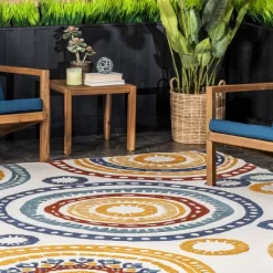 NuLOOM Micki Intricate Circles Indoor/Outdoor Patio Area Rug 19 NuLOOM Micki Intricate Circles Indoor/Outdoor Patio Area Rug -Outdoor Decoration Store GUEST d703dea8 a2df 4579 86a8 f09943201ad5