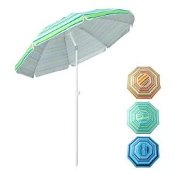 Costway 6.5Ft Patio Beach Sunshade Umbrella Portable Tilt Outdoor Yellowith Green/Navy/Blue -Outdoor Decoration Store GUEST d77849d0 5af7 4f71 b054 3a48ed32a99c