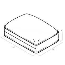 19" X 24" X 8" ProFoam Outdoor Plush Deep Seat Back Cushion Cream - Arden Selections -Outdoor Decoration Store GUEST d88507cd 8f4a 4979 8b34 108f9e316b42 3