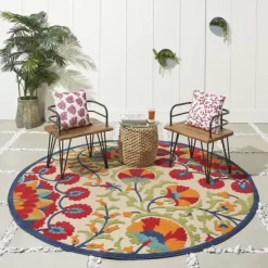 Nourison Aloha Transitional Floral Outdoor Rug -Outdoor Decoration Store GUEST daa97b43 5153 4dd9 bac9 bd4917bf5737