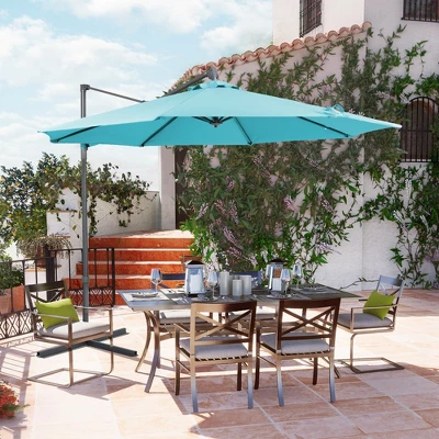 Aoodor Patio 10FT Off-set Hanging Aluminum Cantilever Umbrella( Not Include A Base) 11 Aoodor Patio 10FT Off-set Hanging Aluminum Cantilever Umbrella( Not Include A Base) - Image 9