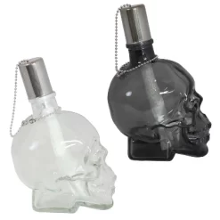 Sunnydaze Decor Sunnydaze Grinning Skull Glass Tabletop Torches - Clear And Black -Outdoor Decoration Store GUEST dce6be14 832b 4f7f bdf6 f8edb81be2fc