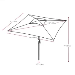 6.5' Square Titling Market Patio Umbrella - CorLiving 25 6.5' Square Titling Market Patio Umbrella - CorLiving -Outdoor Decoration Store GUEST dd46cc4a ab10 4caa bb74 45606cb01901 1