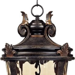 John Timberland Casa Marseille Vintage Rustic Outdoor Hanging Light Veranda Bronze Scroll 26 1/4" Champagne Water Glass For Post Exterior Barn Deck -Outdoor Decoration Store GUEST de0d795b 2826 4734 9cda 1cc75e031b2e