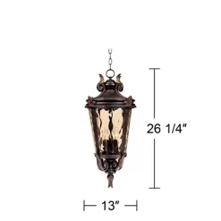 John Timberland Casa Marseille Vintage Rustic Outdoor Hanging Light Veranda Bronze Scroll 26 1/4" Champagne Water Glass For Post Exterior Barn Deck -Outdoor Decoration Store GUEST debdd91a 03c5 4e7b 8e6f 2d0e47242c81