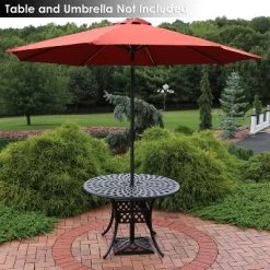 Sunnydaze Decor Sunnydaze Outdoor Heavy-Duty Cast Iron Decorative Modern Geometric Design Patio Yard Square Umbrella Base Stand - 17" - Black -Outdoor Decoration Store GUEST dfcf07b5 5839 4456 b52b d1407871bae6