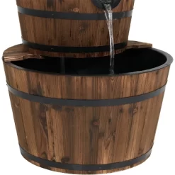 Sunnydaze Decor Sunnydaze 30"H Electric Wood Rustic Farmhouse Style 3-Tier Barrel Outdoor Water Fountain -Outdoor Decoration Store GUEST e18b73f7 ef84 4865 b5fa 34230be0f4f2
