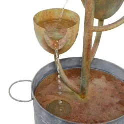 75" Metal Rustic Fountain Copper - Olivia & May -Outdoor Decoration Store GUEST e1dd5cbe 1a1d 404a b26f 9f0a7f19d645