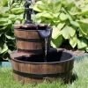 Sunnydaze Decor Sunnydaze 23"H Electric Fir Wood 2-Tier Farmhouse Barrel With Metal Decorative Hand Pump Outdoor Water Fountain 2 Sunnydaze Decor Sunnydaze 23"H Electric Fir Wood 2-Tier Farmhouse Barrel With Metal Decorative Hand Pump Outdoor Water Fountain -Outdoor Decoration Store GUEST e23c579e 2792 455c 8c71 d8adc9d5530e