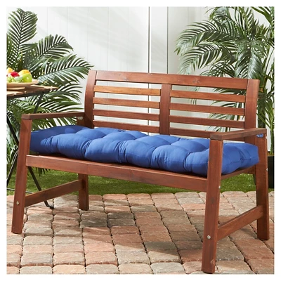 Solid Outdoor Bench Cushion - Marine - Kensington Garden 3 Solid Outdoor Bench Cushion - Marine - Kensington Garden