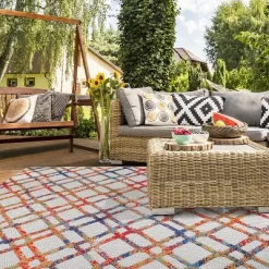 Modern Diamond Lattice Indoor Outdoor Area Rug By Blue Nile Mills -Outdoor Decoration Store GUEST e44c78d7 f817 4d2c 8a09 1f243eedf28b