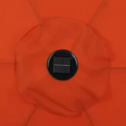 7.5' X 7.5' Solar LED Patio Umbrella Orange - Wellfor 16 7.5' X 7.5' Solar LED Patio Umbrella Orange - Wellfor -Outdoor Decoration Store GUEST e4caa8ae e672 41ac b168 22e9c3add559