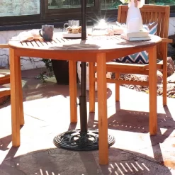 Sunnydaze Decor Sunnydaze Outdoor Heavy-Duty Cast Iron Decorative Patio Yard Round Umbrella Base Stand - 18" - Black -Outdoor Decoration Store GUEST e5577276 b9cf 4f88 95b6 b04b16addd35