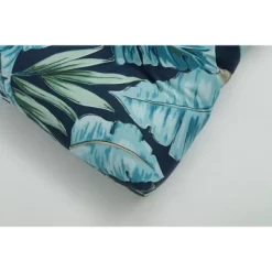 44" X 19" Outdoor/Indoor Wicker Loveseat Cushion Tortola Midnight Blue - Pillow Perfect