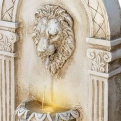32" Resin Classical Walled Fountain With Lion Head And LED Lights Off-White - Alpine Corporation 12 32" Resin Classical Walled Fountain With Lion Head And LED Lights Off-White - Alpine Corporation -Outdoor Decoration Store GUEST e79125c4 59fb 4203 894b e426b3f0cb44