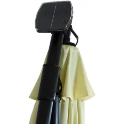 Sunnydaze Decor Sunnydaze Outdoor Steel Cantilever Offset Patio Umbrella With Solar LED Lights, Air Vent, Crank, And Base - 9' -Outdoor Decoration Store GUEST e7a56745 224b 4b7e a6bc bee5de1a6102