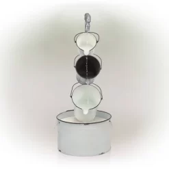 33" Rustic Metal Pails Fountain Cream White - Alpine Corporation -Outdoor Decoration Store GUEST e7cd1c1e 53f9 41c8 8bb6 c654aae67eb5