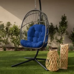 44" X 27" X 4" Outdoor Egg Chair Cushion - Sorra Home -Outdoor Decoration Store GUEST e83ab7d1 402b 405e 8172 1d0ec95a8c74