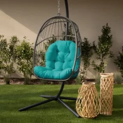 44" X 27" X 4" Outdoor Egg Chair Cushion - Sorra Home -Outdoor Decoration Store GUEST ea1bc9d9 d4fa 465d bf64 ee5a71ed41e4