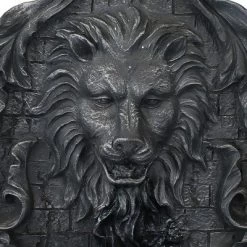 Sunnydaze Decor Sunnydaze 30"H Solar-Powered With Battery Pack Polyresin Stoic Courage Lion Head Outdoor Wall-Mount Fountain -Outdoor Decoration Store GUEST ea24b885 8f3e 410e a21f c0c463bd958d
