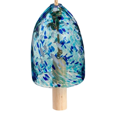 Evergreen 7"H Aqua Confetti Chime 4 Evergreen 7"H Aqua Confetti Chime - Image 2