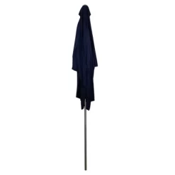 Northlight 10' X 6.5' Outdoor Patio Market Umbrella With Hand Crank - Blue -Outdoor Decoration Store GUEST ea7e806d 5543 471f 9f29 e5add977694e